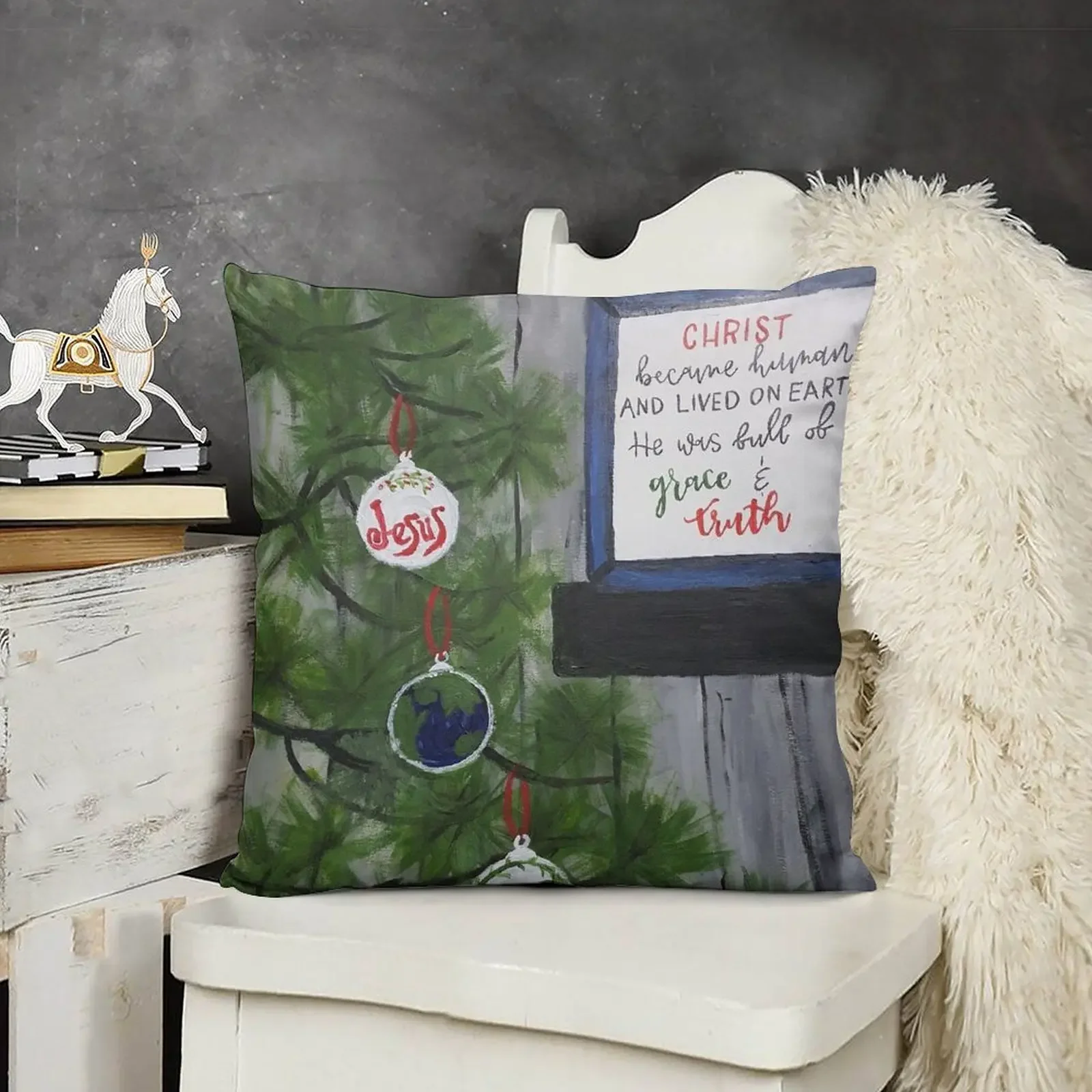 Grace and Truth for Christmas Throw Pillow Decorative Cushion Cover Sofa Covers pillow
Grace and Truth for Christmas Throw Pillow Decorative Cushion Cover Sofa Covers pillow