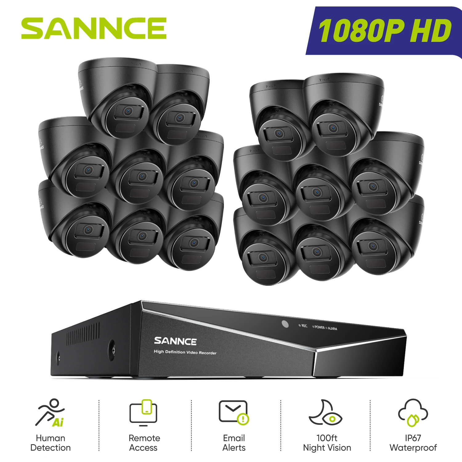 SANNCE 1080P камера безопасности DVR система ночного видения водонепроницаемая камера видеонаблюдения удаленный доступ с камерой 16 шт.
SANNCE 1080P камера безопасности DVR система ночного видения водонепроницаемая камера видеонаблюдения удаленный доступ с камерой 16 шт.