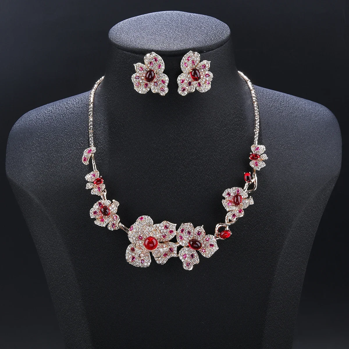 Luxury Cubic Zirconia Flower Necklace Earrings set Women Party Jewelry Costume Accessories CN11504
Luxury Cubic Zirconia Flower Necklace Earrings set Women Party Jewelry Costume Accessories CN11504