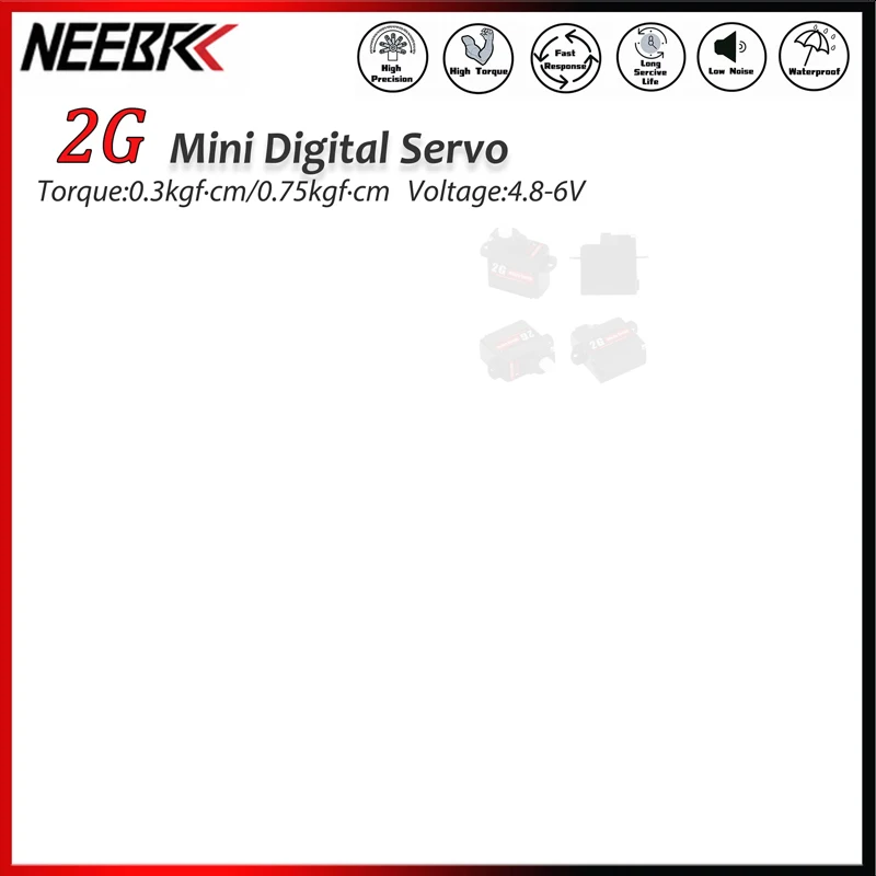 NEEBRC 2g Mini Digital Waterproof Servo Metal/Plastic Gear Coreless Motor for RC Car Fixed-wing Airplane Helicopter Boat Robot
NEEBRC 2g Mini Digital Waterproof Servo Metal/Plastic Gear Coreless Motor for RC Car Fixed-wing Airplane Helicopter Boat Robot