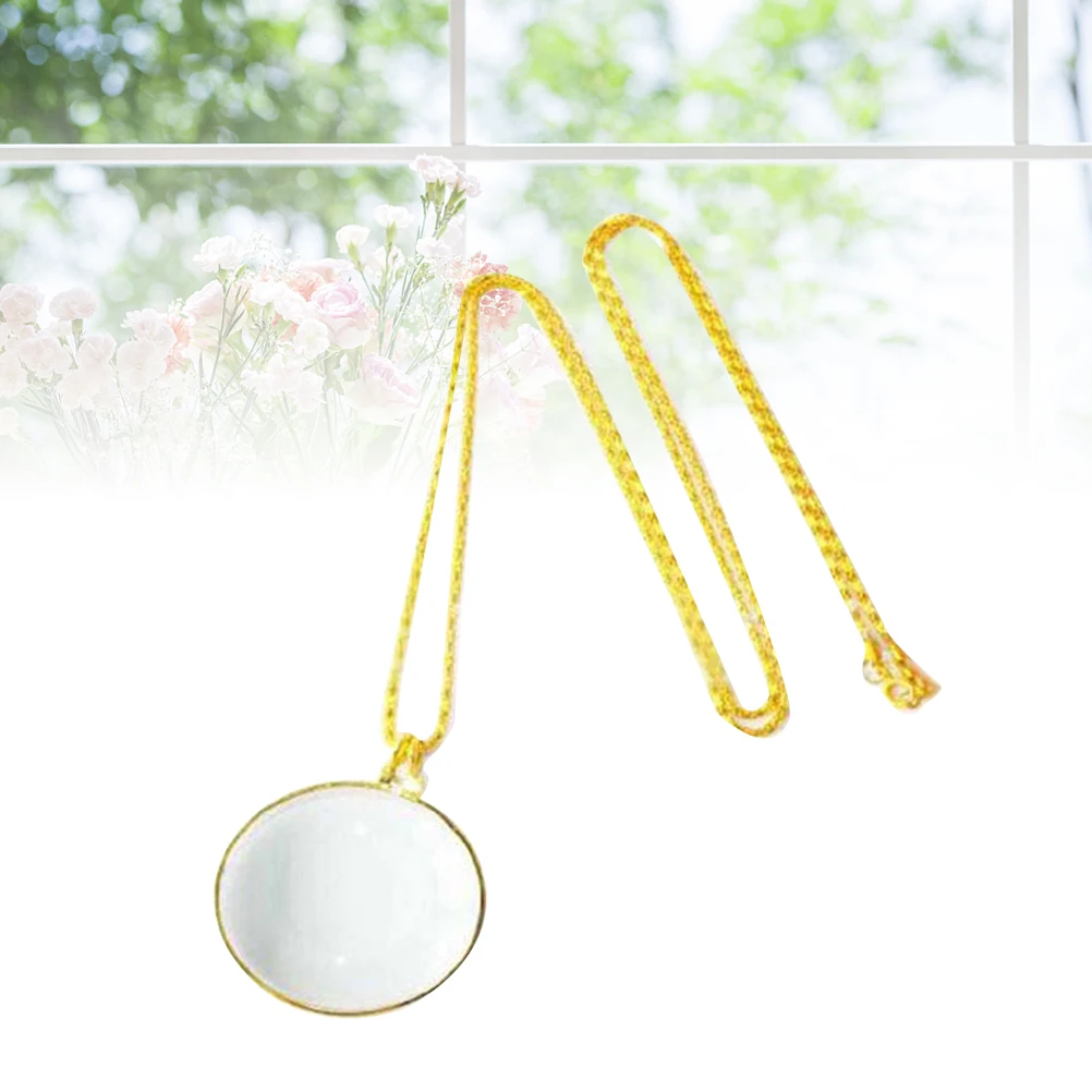 Golden Magnifier Necklace With Chain Reading Magnifying Glass Ergonomic Handle Clear Lens Portable For Seniors Books Maps Crafts
Golden Magnifier Necklace With Chain Reading Magnifying Glass Ergonomic Handle Clear Lens Portable For Seniors Books Maps Crafts