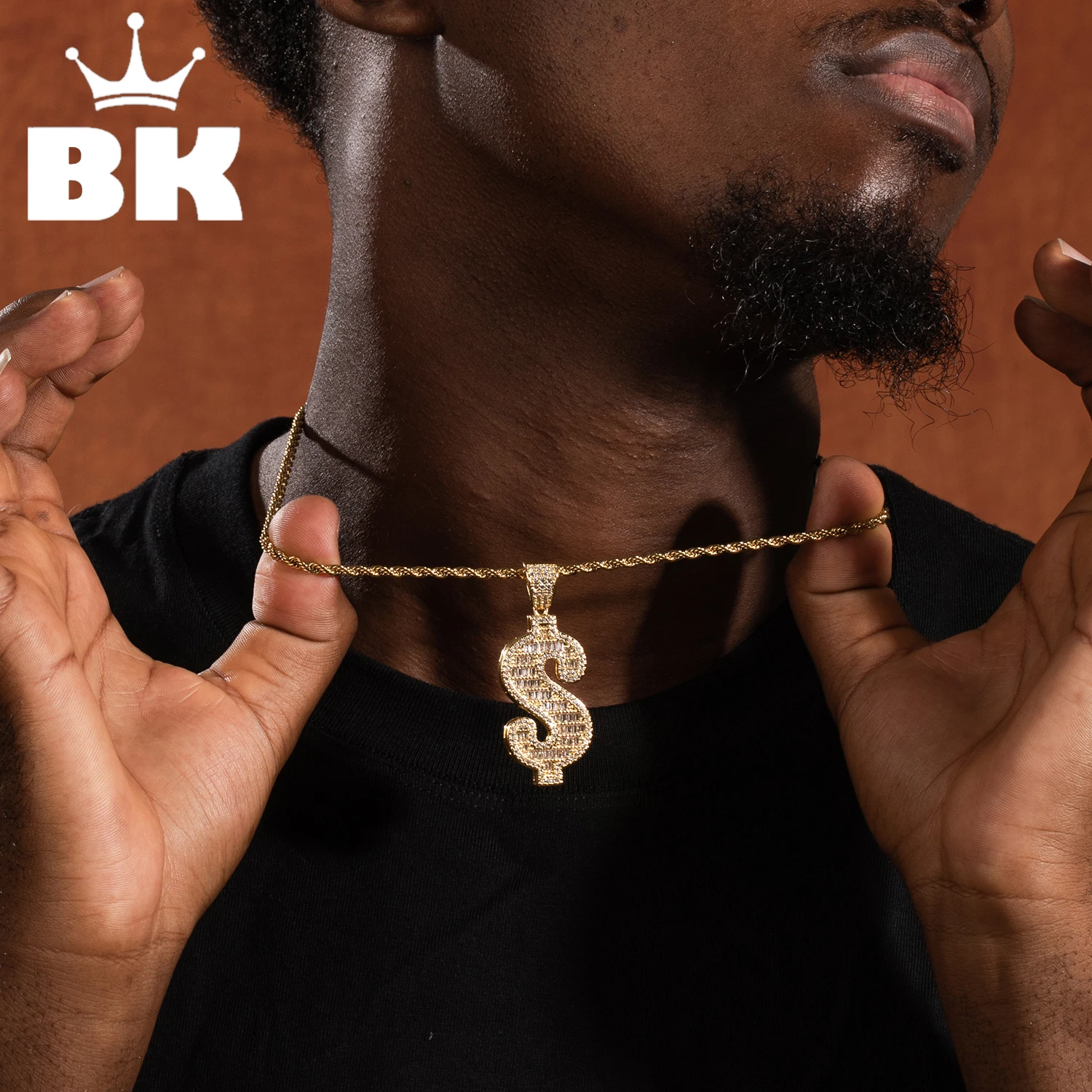 THE BLING KING Iced Out Dollar Sign Pendant Necklace Fashion AAA+ Zircon Hip Hop Bling Jewelry for Men Women
THE BLING KING Iced Out Dollar Sign Pendant Necklace Fashion AAA+ Zircon Hip Hop Bling Jewelry for Men Women