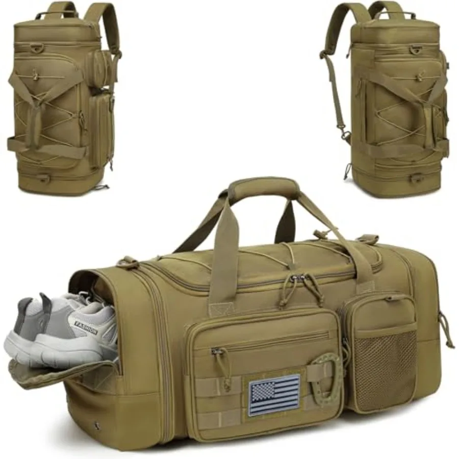 3 in 1 Tactical Travel Duffle Bag Backpack for Men Women 40-45L Expandable Gym Bag and Sport Duffel Bags for Travel with Shoe C
3 in 1 Tactical Travel Duffle Bag Backpack for Men Women 40-45L Expandable Gym Bag and Sport Duffel Bags for Travel with Shoe C