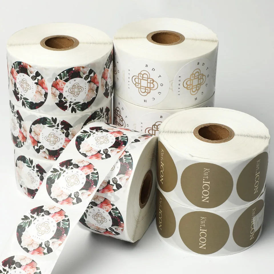 Product Sticker Printing Custom Adhesive Brand Logo Round Label Rolls
Product Sticker Printing Custom Adhesive Brand Logo Round Label Rolls