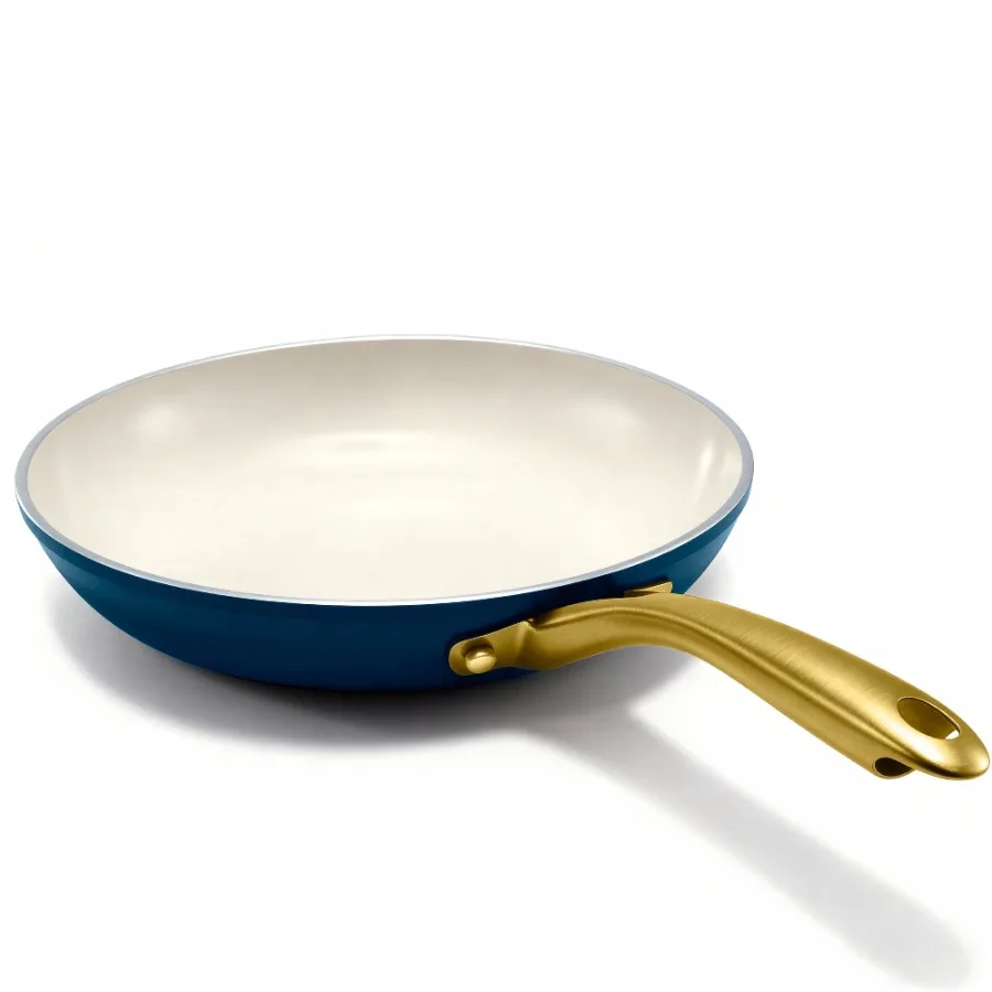 Natural Nonstick Frying Pan 11" inch Skillet Cooking Ceramic Fry Pan Kitchen Induction Cookware, Navy Cream
Natural Nonstick Frying Pan 11" inch Skillet Cooking Ceramic Fry Pan Kitchen Induction Cookware, Navy Cream