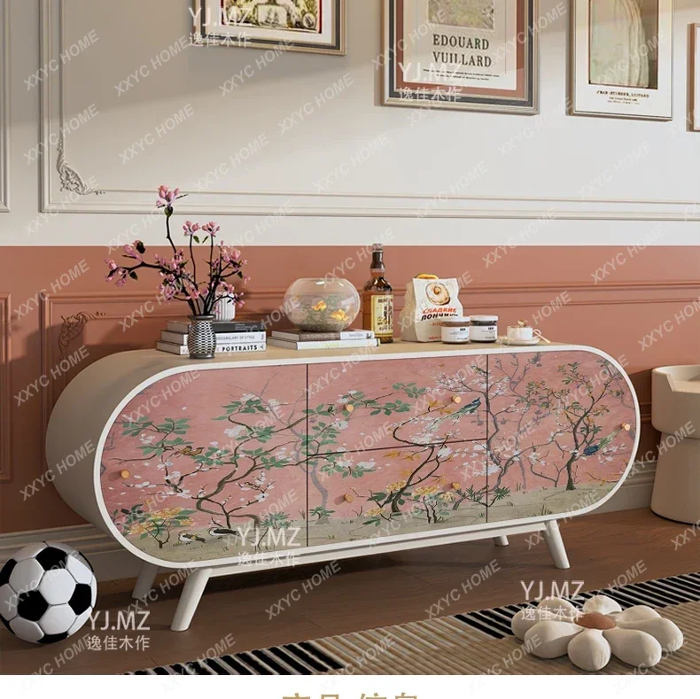 ZH Pink solid wood decorative cabinet, living room retro locker, entrance cabinet
ZH Pink solid wood decorative cabinet, living room retro locker, entrance cabinet
