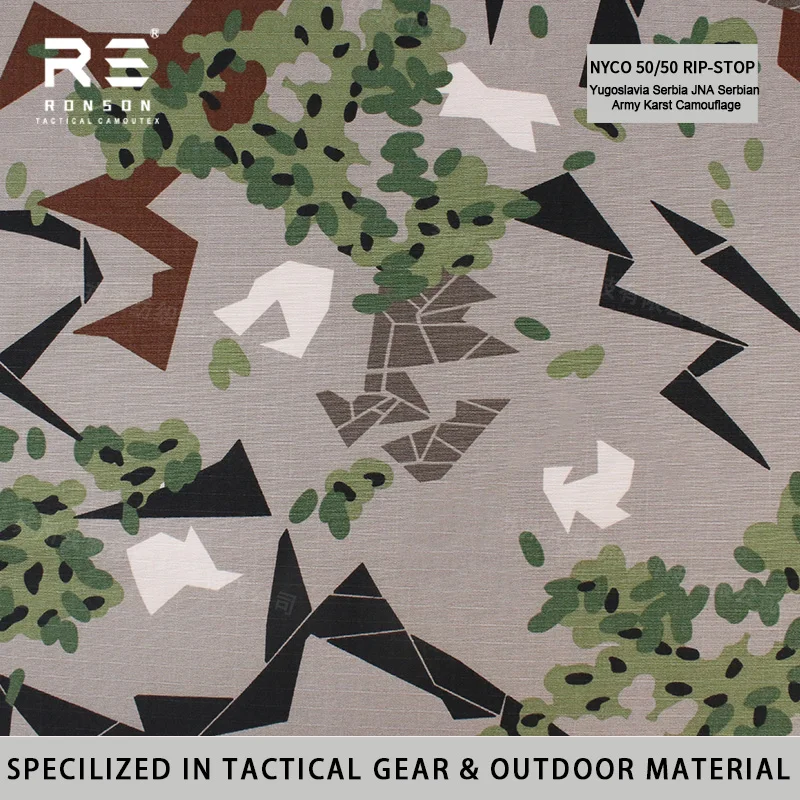 NYCO 50/50 Rip-stop Fabric Serbian Gest Camo fabric 50% Nylon 50% Cotton tactical fabric use for uniform in stock
NYCO 50/50 Rip-stop Fabric Serbian Gest Camo fabric 50% Nylon 50% Cotton tactical fabric use for uniform in stock