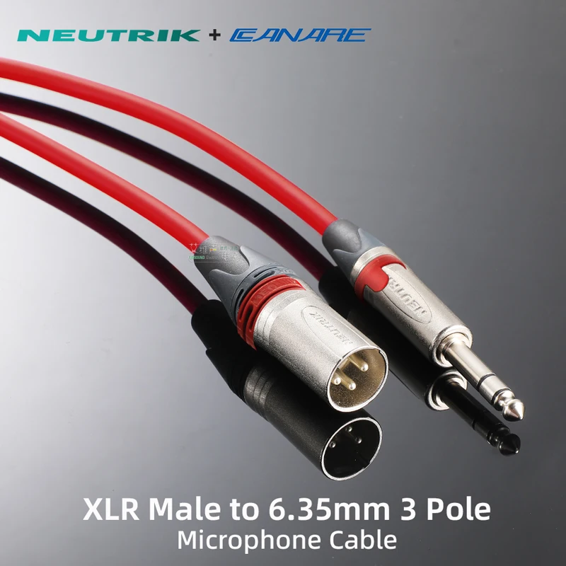 Neutrik XLR Male Plug to 6.35mm TS TRS Jack Audio Line 6.5mm 2 3 Pole to XLR Balance Cable Canare L-2T2S Microphone Mixer Cable
Neutrik XLR Male Plug to 6.35mm TS TRS Jack Audio Line 6.5mm 2 3 Pole to XLR Balance Cable Canare L-2T2S Microphone Mixer Cable