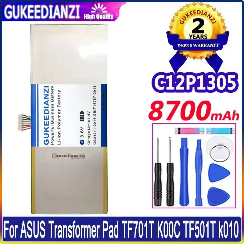 Safe Stable 8700Mah C12P1305 Tablet Battery For Asus Transformer Pad TF701T K00C TF501T K010
Safe Stable 8700Mah C12P1305 Tablet Battery For Asus Transformer Pad TF701T K00C TF501T K010
