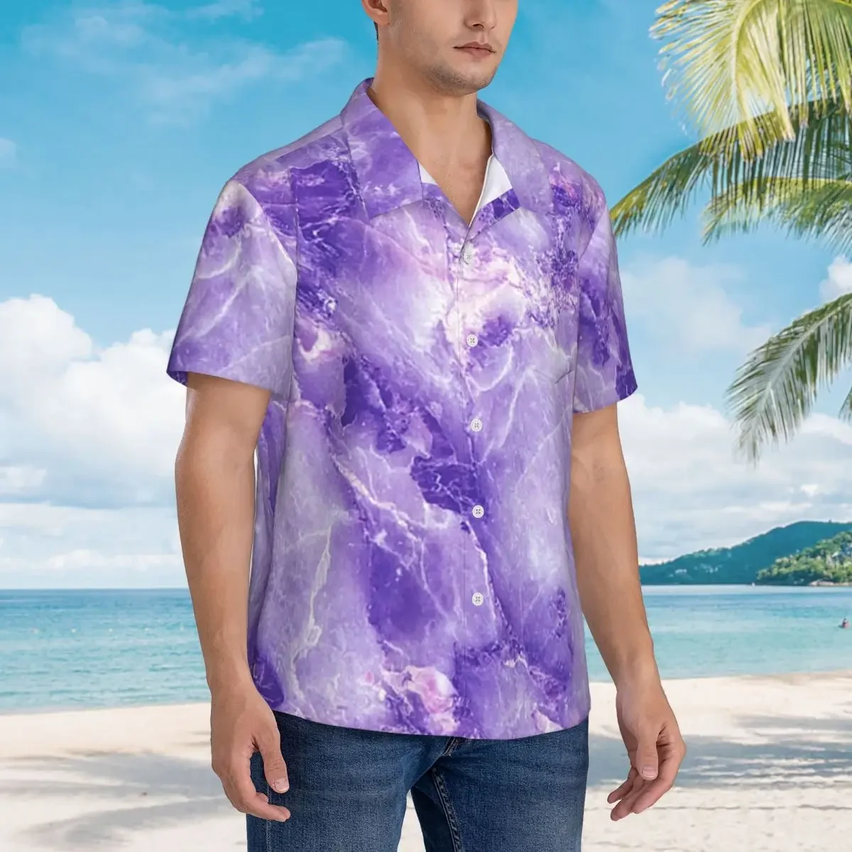 MARBLE - PURPLE Hawaiian Shirts Funny Men Short Sleeve Shirt for Summer Beach Men's Lapel Tops
MARBLE - PURPLE Hawaiian Shirts Funny Men Short Sleeve Shirt for Summer Beach Men's Lapel Tops