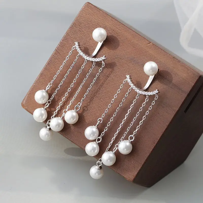 Модные легкие серьги из стерлингового серебра S925 с искусственным жемчугом, длинные висячие минималистичные элегантные шикарные серьги, ювелирные изделия в подарок
Модные легкие серьги из стерлингового серебра S925 с искусственным жемчугом, длинные висячие минималистичные элегантные шикарные серьги, ювелирные изделия в подарок