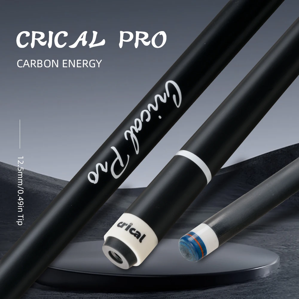 CRICAL Carbon Fiber Pool Cue Stick Billiard Cue Sticks Professional Low Deflection Pool Sticks with 3/8 * 8 Pin Joint and 12.5mm
CRICAL Carbon Fiber Pool Cue Stick Billiard Cue Sticks Professional Low Deflection Pool Sticks with 3/8 * 8 Pin Joint and 12.5mm
