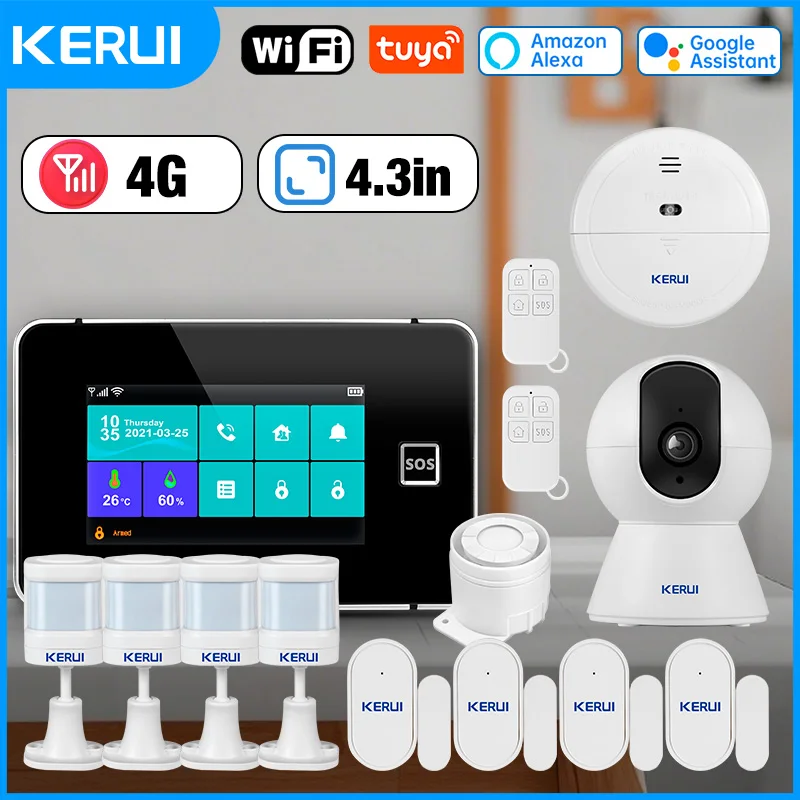 KERUI Home Alarm System WiFi+4G GSM Burglar Alarm System with Phone App Alarm 120dB Alarm Siren Compatible for Home Office G64B
KERUI Home Alarm System WiFi+4G GSM Burglar Alarm System with Phone App Alarm 120dB Alarm Siren Compatible for Home Office G64B