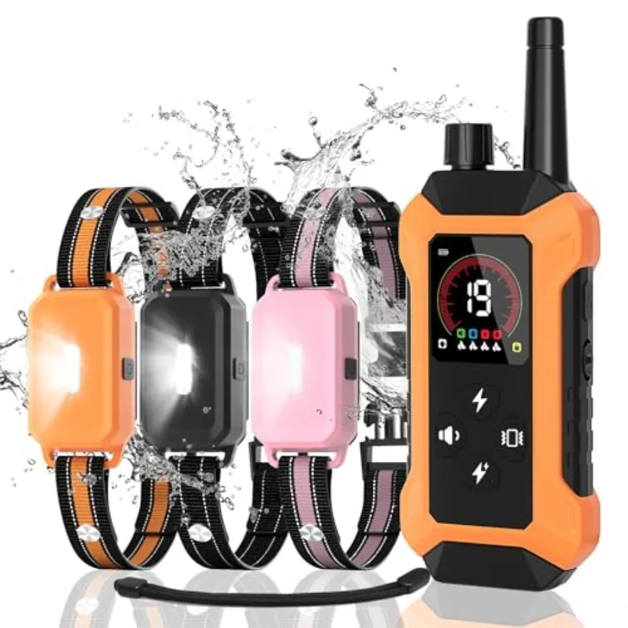Dog training collar with remote control for 5150 lbs dogs, waterproof 4400FT range, 3-pack rechargeable e-collar with light, 5
Dog training collar with remote control for 5150 lbs dogs, waterproof 4400FT range, 3-pack rechargeable e-collar with light, 5