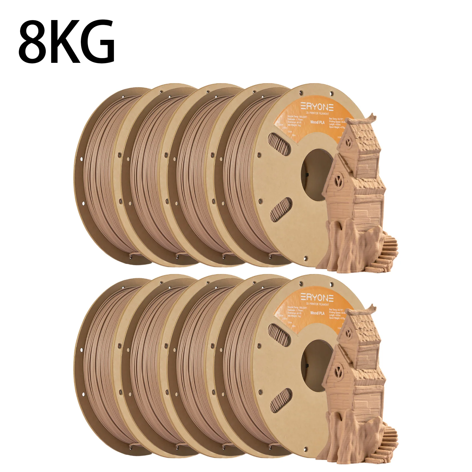 ERYONE Wood PLA Filament 3D Printer PLA Filament 1.75mm +/- 0.03mm, PLA Filament Cardboard for 3D Printer
ERYONE Wood PLA Filament 3D Printer PLA Filament 1.75mm +/- 0.03mm, PLA Filament Cardboard for 3D Printer