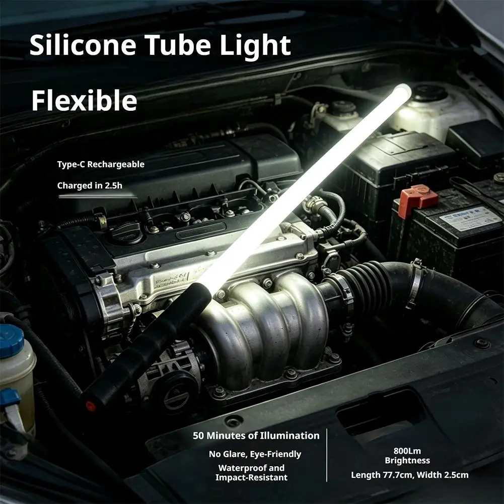 Bendable Silicone LED Work Light 800lm – Portable Rechargeable Inspection Lamp, Type-C, Waterproof for Auto Repair & Home
Bendable Silicone LED Work Light 800lm – Portable Rechargeable Inspection Lamp, Type-C, Waterproof for Auto Repair & Home