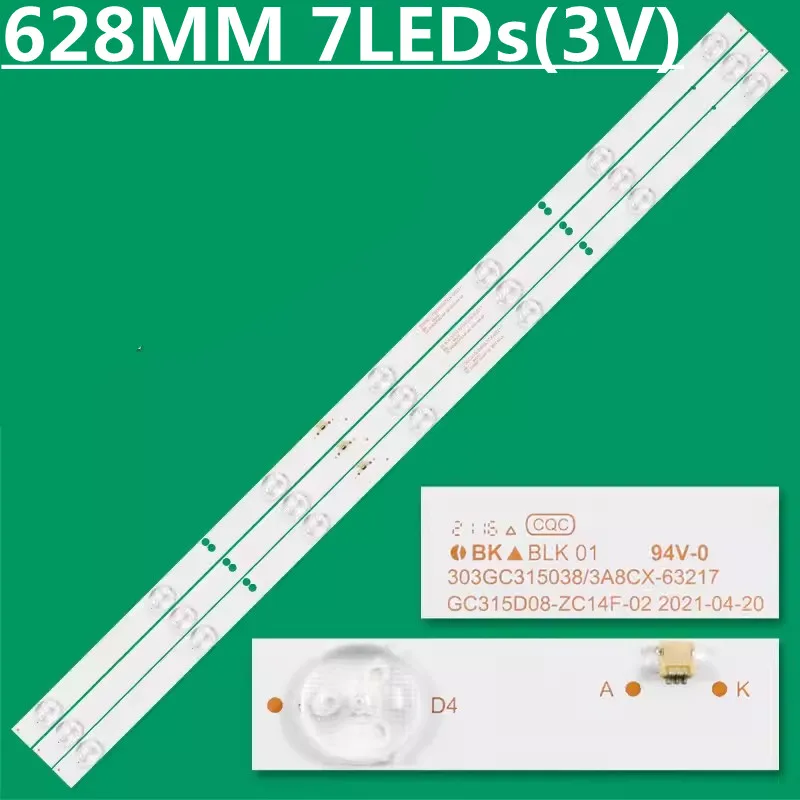 15 шт., Светодиодная лента для подсветки телефона, для 32PFLS0461 32PFL3042/T3 32PFL3046/T3
15 шт., Светодиодная лента для подсветки телефона, для 32PFLS0461 32PFL3042/T3 32PFL3046/T3
