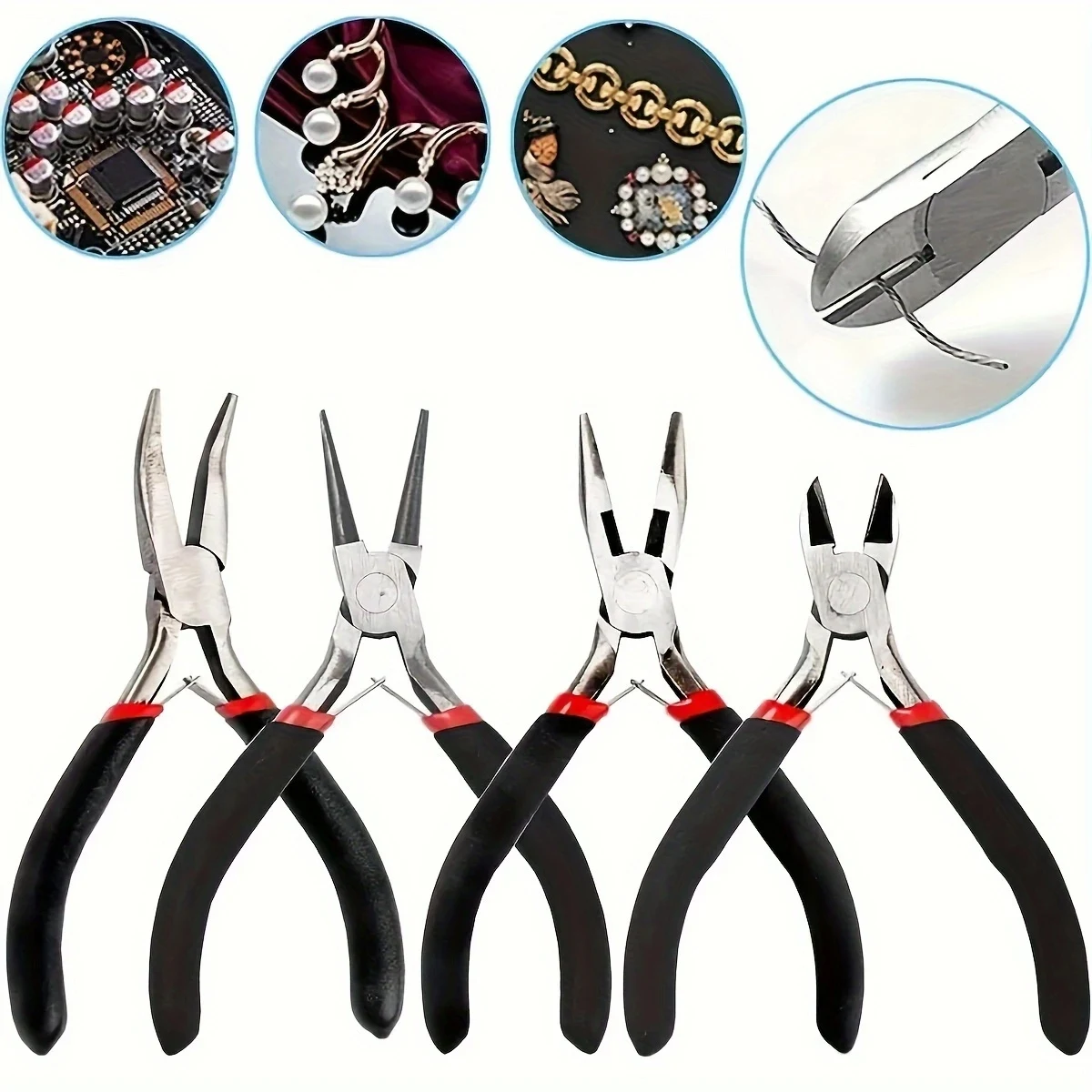 6pcs Jewelry Making Pliers Tool Kit, Used for Wire Wrapping Earrings Craft Products, Very Suitable for Making Small Jewelry
6pcs Jewelry Making Pliers Tool Kit, Used for Wire Wrapping Earrings Craft Products, Very Suitable for Making Small Jewelry