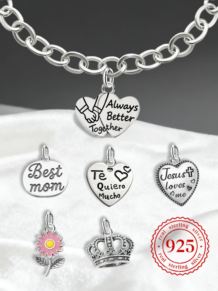 Стерлингового Серебра 925, винтажные подвески JamesAvery, Корона, подвески «Любовь», бусины, подходят для оригинального браслета, ожерелья, ювелирные изделия «сделай сам» для женщин
Стерлингового Серебра 925, винтажные подвески JamesAvery, Корона, подвески «Любовь», бусины, подходят для оригинального браслета, ожерелья, ювелирные изделия «сделай сам» для женщин