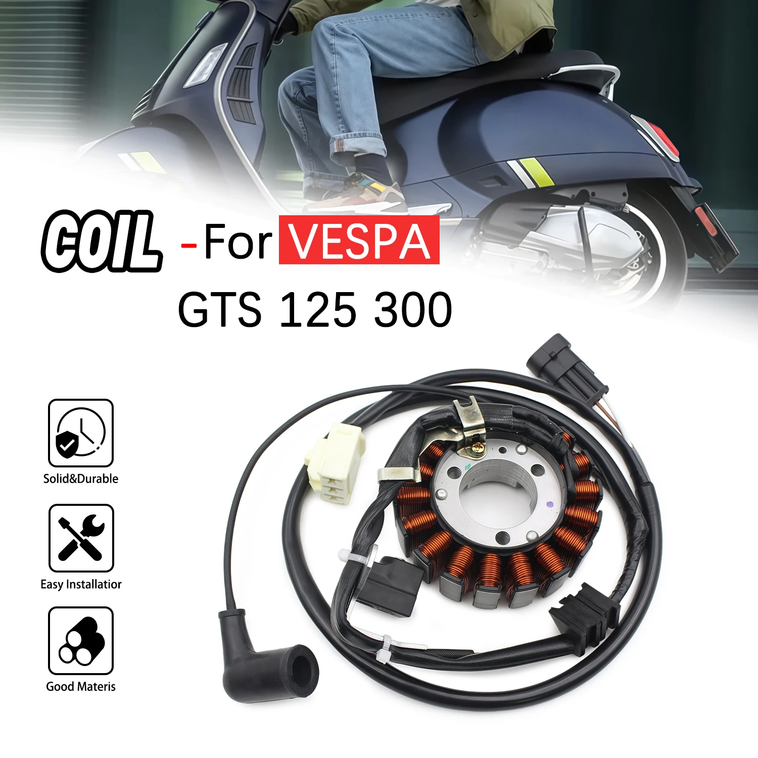 Magneto Alternator Stator 642054 For VESPA GTS 125 300 MP3 IE TOURING 300
Magneto Alternator Stator 642054 For VESPA GTS 125 300 MP3 IE TOURING 300