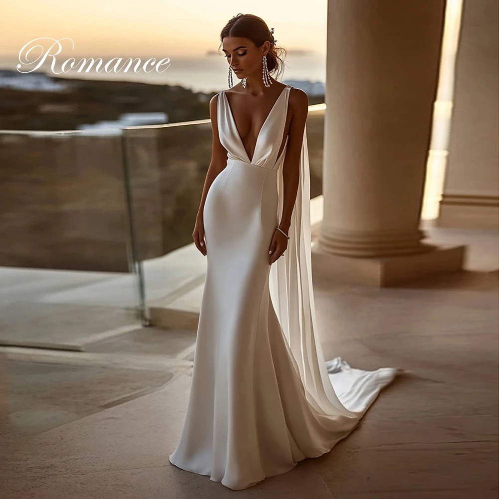 Sexy Pleat Spaghetti Straps Mermaid Wedding Dress 2026 Sleeveless Open Back Deep V-Neck Bridal Gown Vestidos De Novia Customized
Sexy Pleat Spaghetti Straps Mermaid Wedding Dress 2026 Sleeveless Open Back Deep V-Neck Bridal Gown Vestidos De Novia Customized