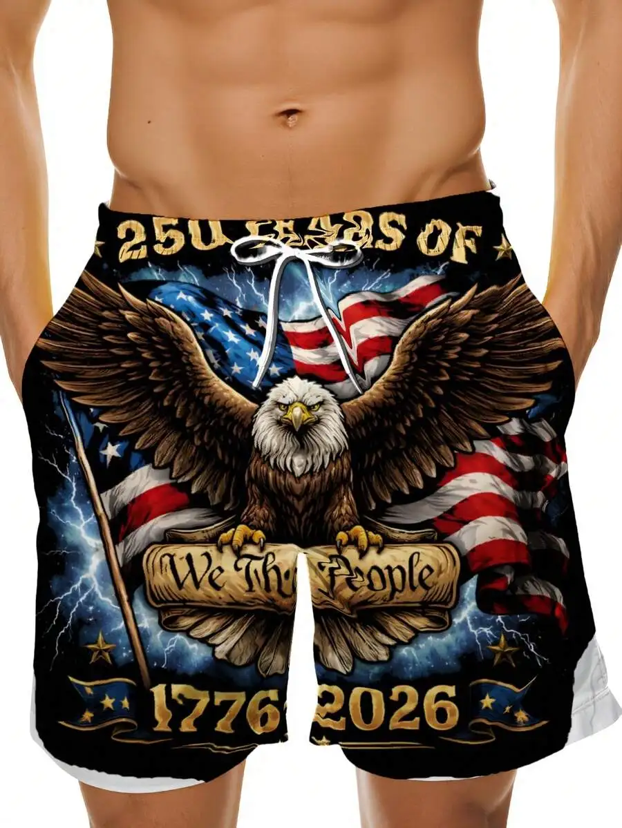 Patriotic Swim Trunks Men Beach Shorts 250 Years Independence 1776 2026
Patriotic Swim Trunks Men Beach Shorts 250 Years Independence 1776 2026