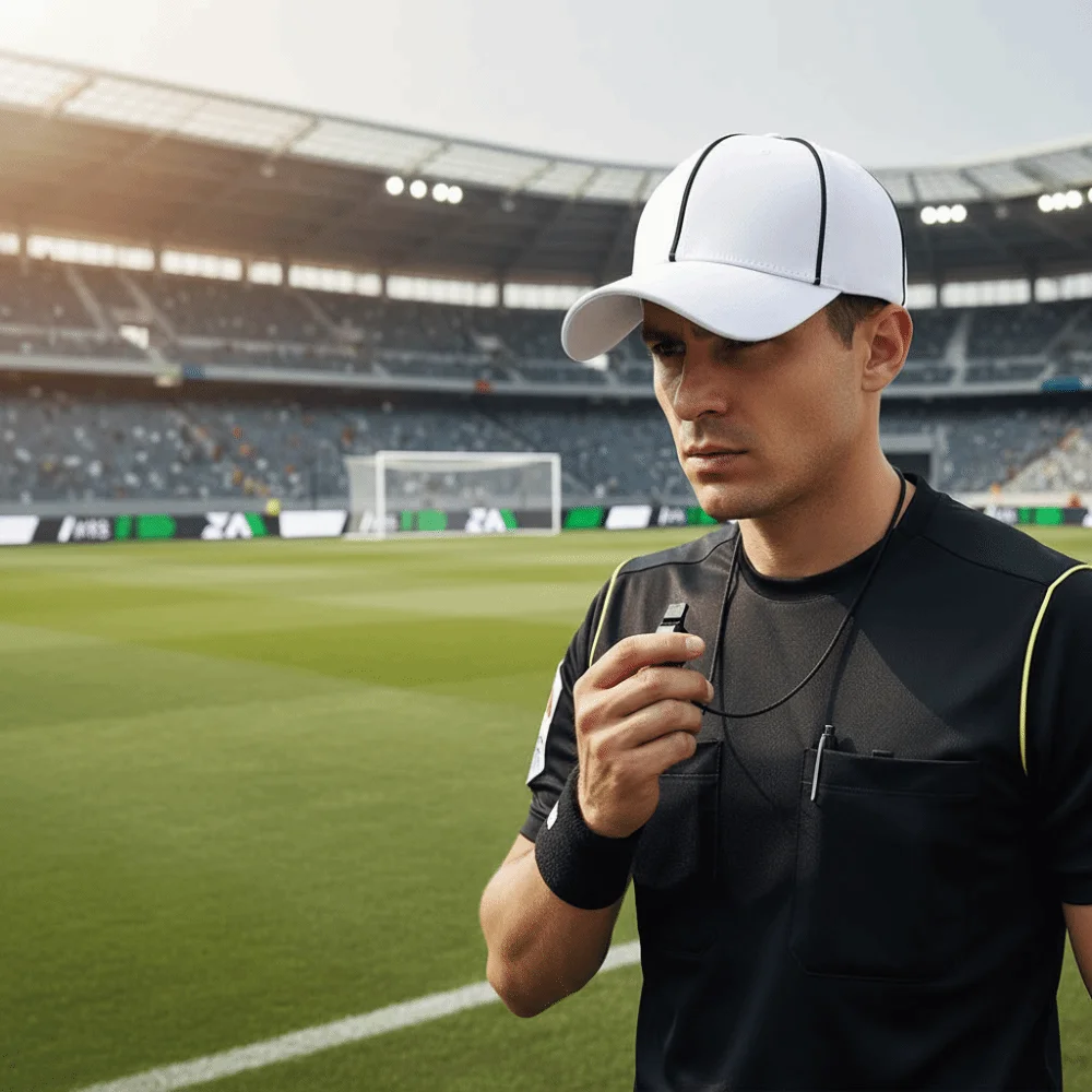 Adjustable Professional Referee Baseball Cap Casquette Black / White Sports Hat with Contrast Trim Sunshade Versatile
Adjustable Professional Referee Baseball Cap Casquette Black / White Sports Hat with Contrast Trim Sunshade Versatile