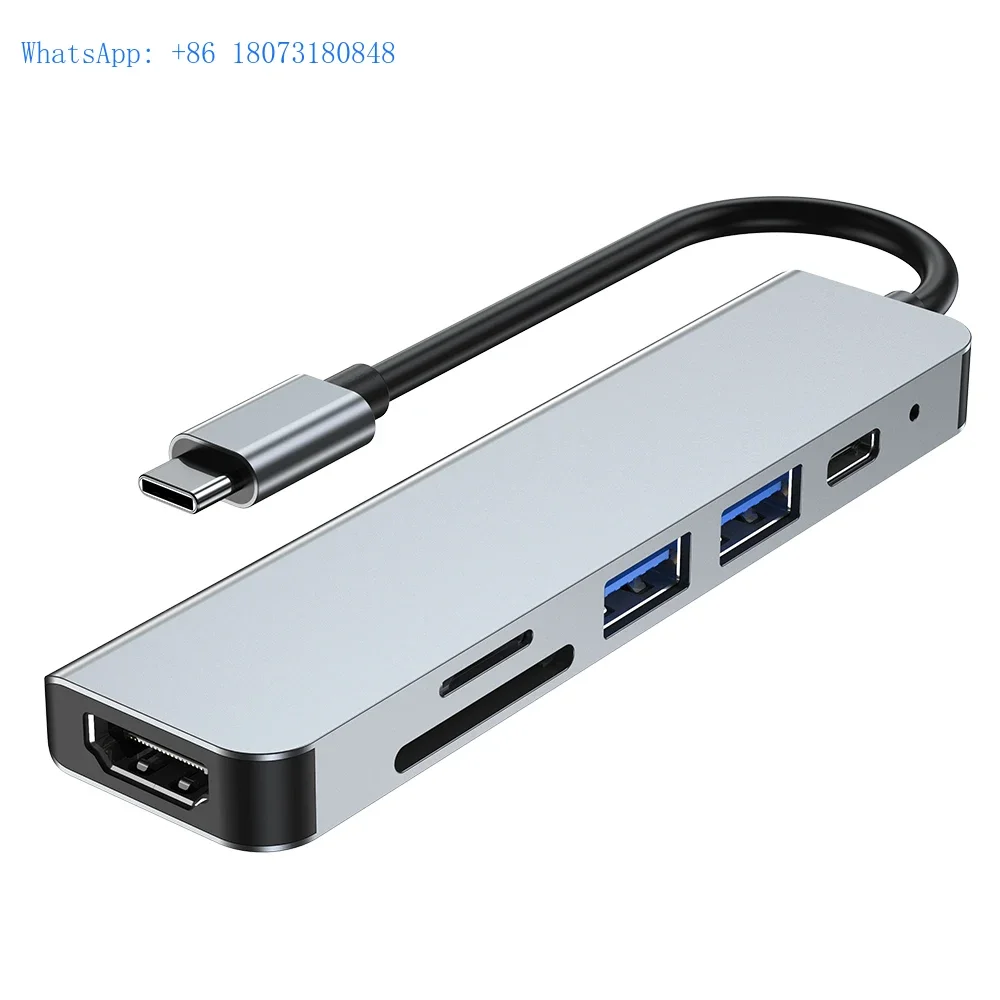 6 in 1 Docking Station High Speed 5 Gbps Laptop Type Usb C Hub with Hd-mi PD TF SD Usb3.0 Usb2.0 CY042
6 in 1 Docking Station High Speed 5 Gbps Laptop Type Usb C Hub with Hd-mi PD TF SD Usb3.0 Usb2.0 CY042