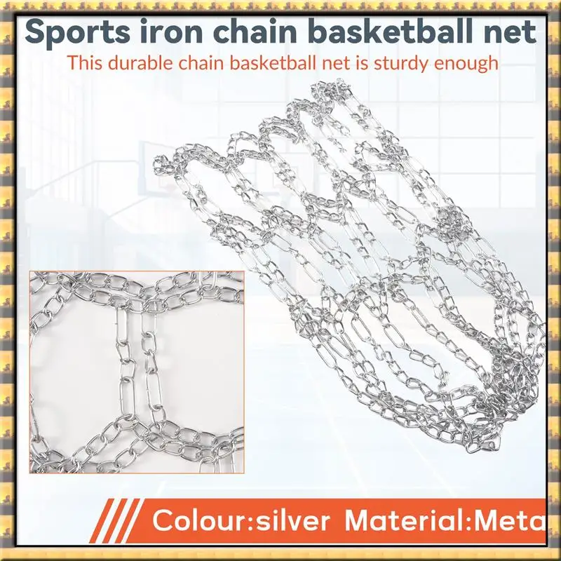 AA79 New Sport Iron Chain Basketball Net Outdoor 12 Loops Standard Heavy Duty Basketball Goal Replacement Net
AA79 New Sport Iron Chain Basketball Net Outdoor 12 Loops Standard Heavy Duty Basketball Goal Replacement Net