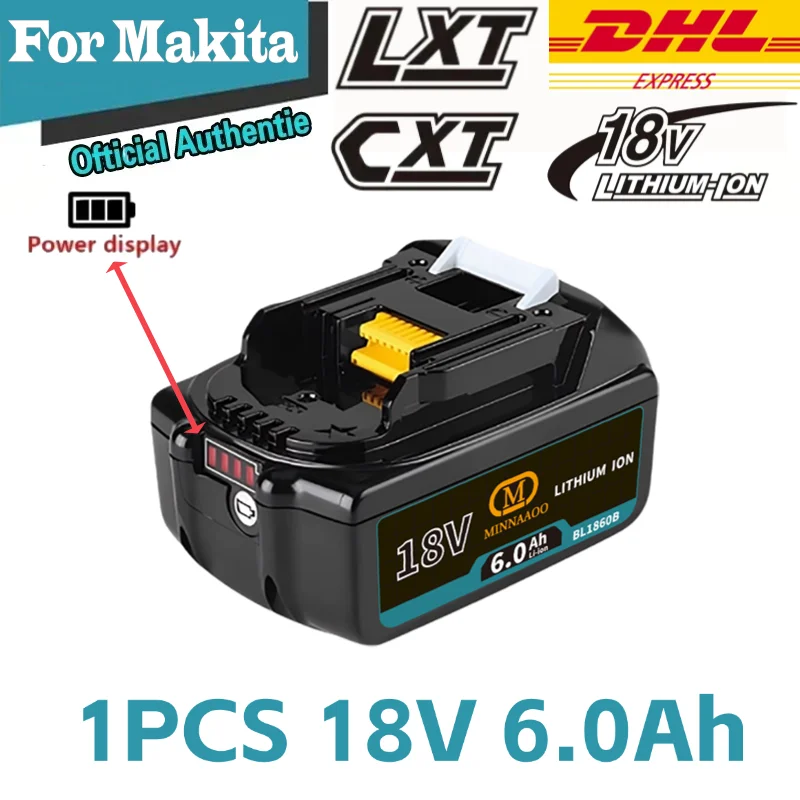For Makita 18V 6.0Ah Battery – Built for Professional and Heavy-Duty Applications For LXT BL1830 BL1840 BL1860 BL1850 TD173D
For Makita 18V 6.0Ah Battery – Built for Professional and Heavy-Duty Applications For LXT BL1830 BL1840 BL1860 BL1850 TD173D
