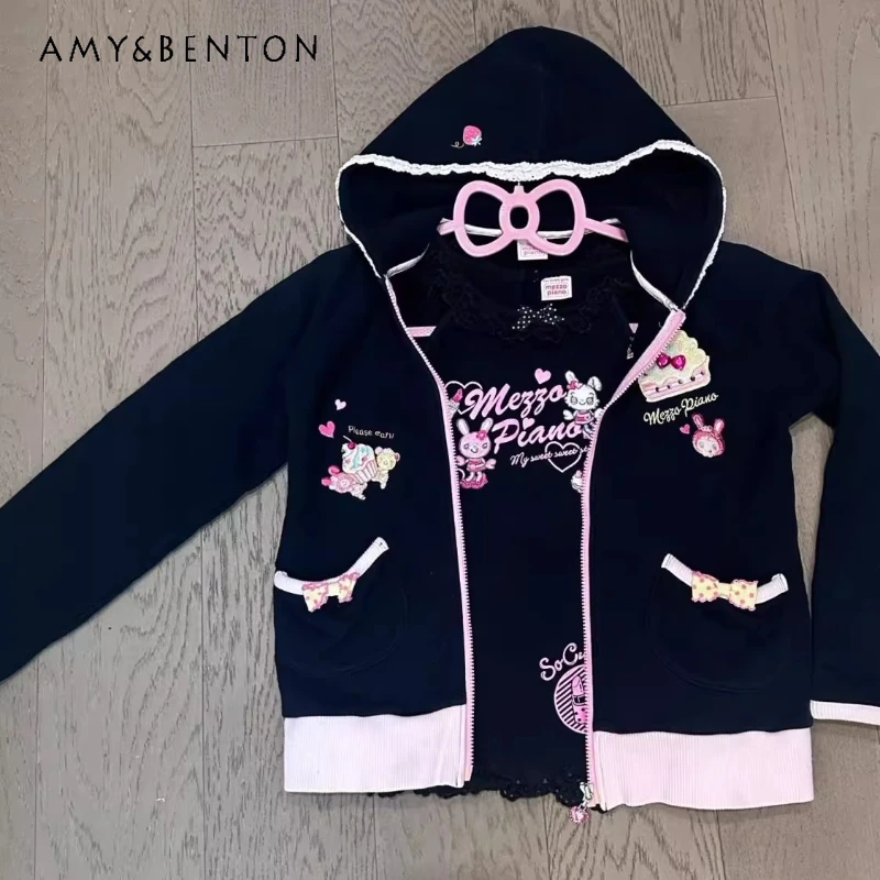 2025 Autumn New Sweet Cute Cake Animal Print Women's Hooded Jacket Japanese Original Design Playful Age Reduction Jackets Ladies
2025 Autumn New Sweet Cute Cake Animal Print Women's Hooded Jacket Japanese Original Design Playful Age Reduction Jackets Ladies