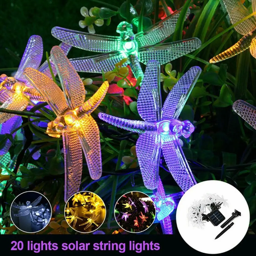 Colorful Outdoor Waterproof Garlands Light Solar Lamp Fairy Light Dragonfly String Lights
Colorful Outdoor Waterproof Garlands Light Solar Lamp Fairy Light Dragonfly String Lights