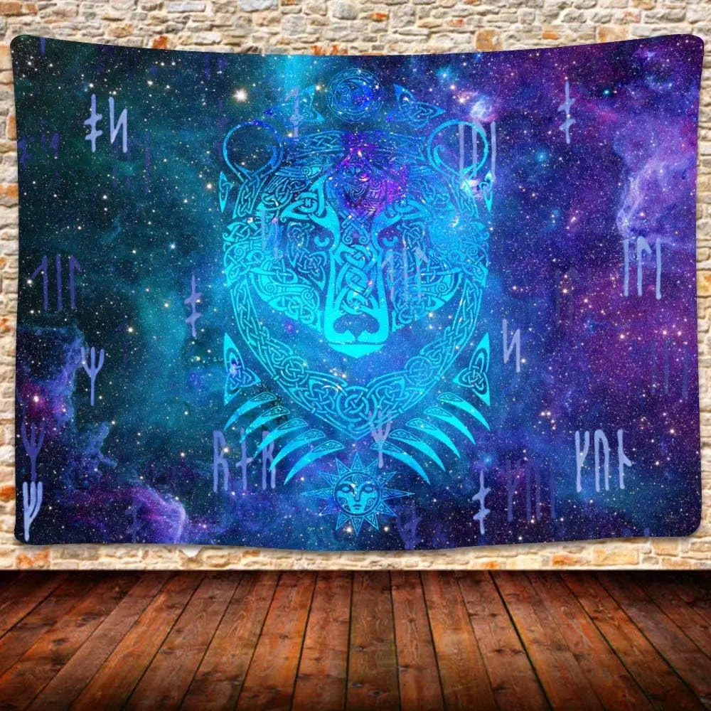 Viking Bear Tapestry Mysterious Viking Runes Tapestry Wall Hanging Trippy Space Starry Sky Tapestry for Beach Bedroom Living
Viking Bear Tapestry Mysterious Viking Runes Tapestry Wall Hanging Trippy Space Starry Sky Tapestry for Beach Bedroom Living