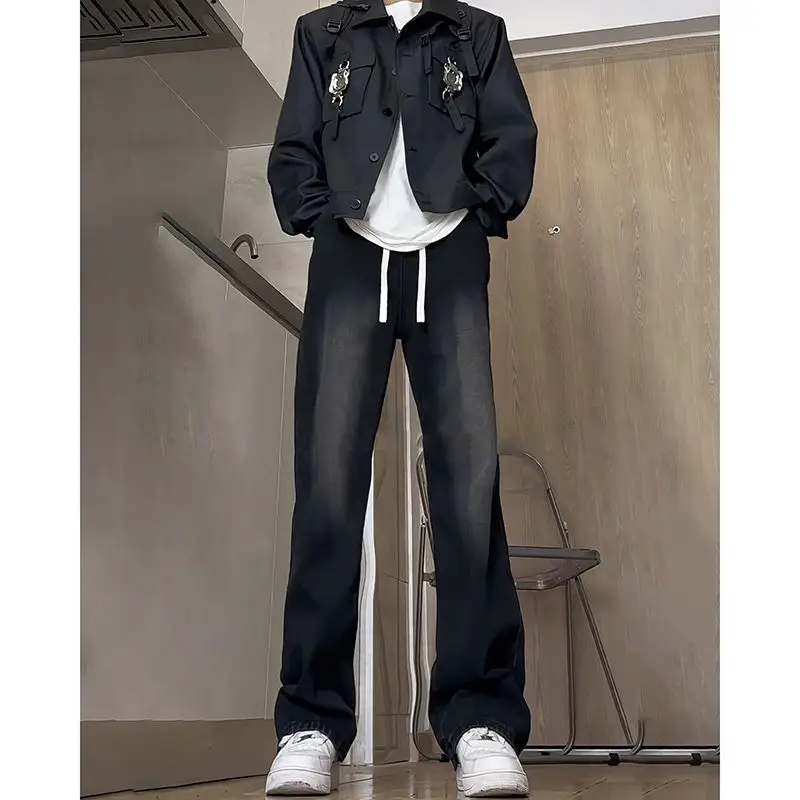 Retro American Grey Gradient Men's Jeans Summer High Street Washed Thin Straight Leg Cotton Polyester Casual Straight Tube Pants
Retro American Grey Gradient Men's Jeans Summer High Street Washed Thin Straight Leg Cotton Polyester Casual Straight Tube Pants