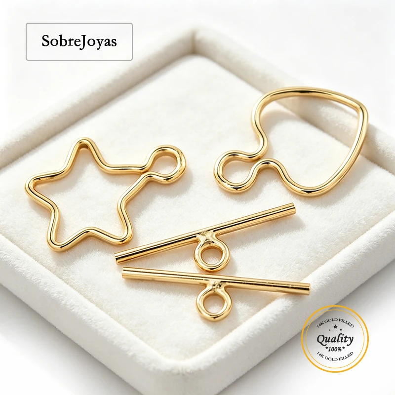 14k Gold Filled 10mm Star Toggle Set with 1.0mm Wire Gold Pendant for DIY Necklace Jewelry Findings Accessories
14k Gold Filled 10mm Star Toggle Set with 1.0mm Wire Gold Pendant for DIY Necklace Jewelry Findings Accessories