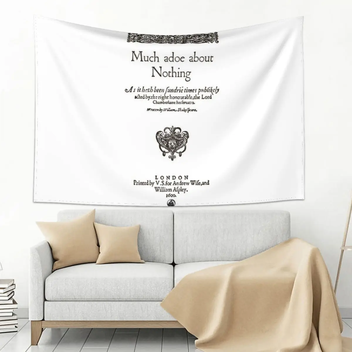 Shakespeare Much Ado About Nothing Frontpiece - Simple Black Version Tapestry 
Shakespeare Much Ado About Nothing Frontpiece - Simple Black Version Tapestry