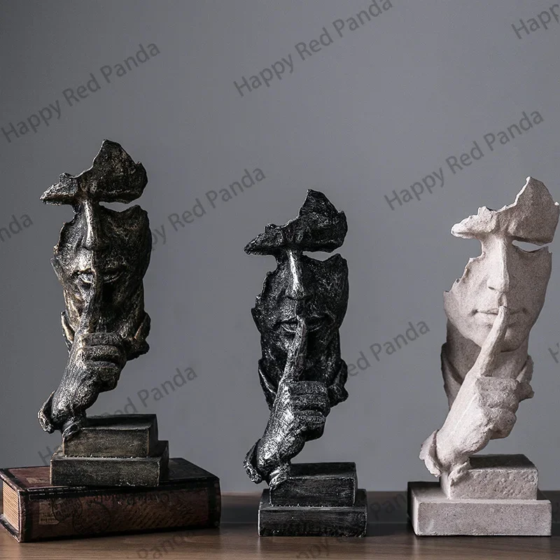 Silence is gold resin crafts creative home wine cabinet decoration office ornament living room ornament
Silence is gold resin crafts creative home wine cabinet decoration office ornament living room ornament