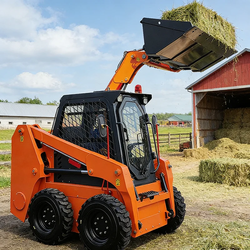 Customized Compact Skid Steer Loader Wheeled Mini Loader Easy Operation Transport for Construction Farm Snow Removal Projects
Customized Compact Skid Steer Loader Wheeled Mini Loader Easy Operation Transport for Construction Farm Snow Removal Projects