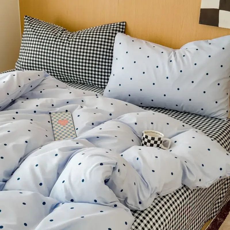 Ins Simple Blue Dot Bedding Sets 2025 New Girls Bed Sheet Set Four Piece With Pillowcases Dormitory Quilt Set No Filling
Ins Simple Blue Dot Bedding Sets 2025 New Girls Bed Sheet Set Four Piece With Pillowcases Dormitory Quilt Set No Filling