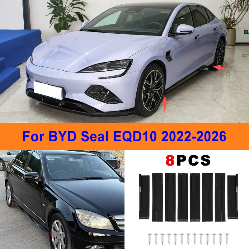 8Pcs Extended Side Skirt Splitters For BYD Seal EQD10 2022-2026 2023 Sport Side Spoiler Bumper Lip Exterior Body Kit Mod Parts
8Pcs Extended Side Skirt Splitters For BYD Seal EQD10 2022-2026 2023 Sport Side Spoiler Bumper Lip Exterior Body Kit Mod Parts