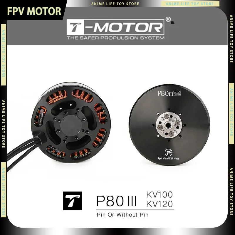 T-Motor P80 III Brushless Motor KV100 KV120 Waterproof 16kg Max Thrust For Agricultural Multirotor UAV With Pin & Without Pin
T-Motor P80 III Brushless Motor KV100 KV120 Waterproof 16kg Max Thrust For Agricultural Multirotor UAV With Pin & Without Pin