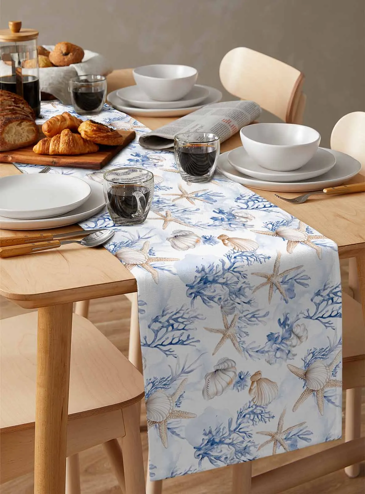 Modernism Starfish Coral Ocean Table Runner For Wedding Party Chirstmas Decoration Coasters Table Runners Mat
Modernism Starfish Coral Ocean Table Runner For Wedding Party Chirstmas Decoration Coasters Table Runners Mat