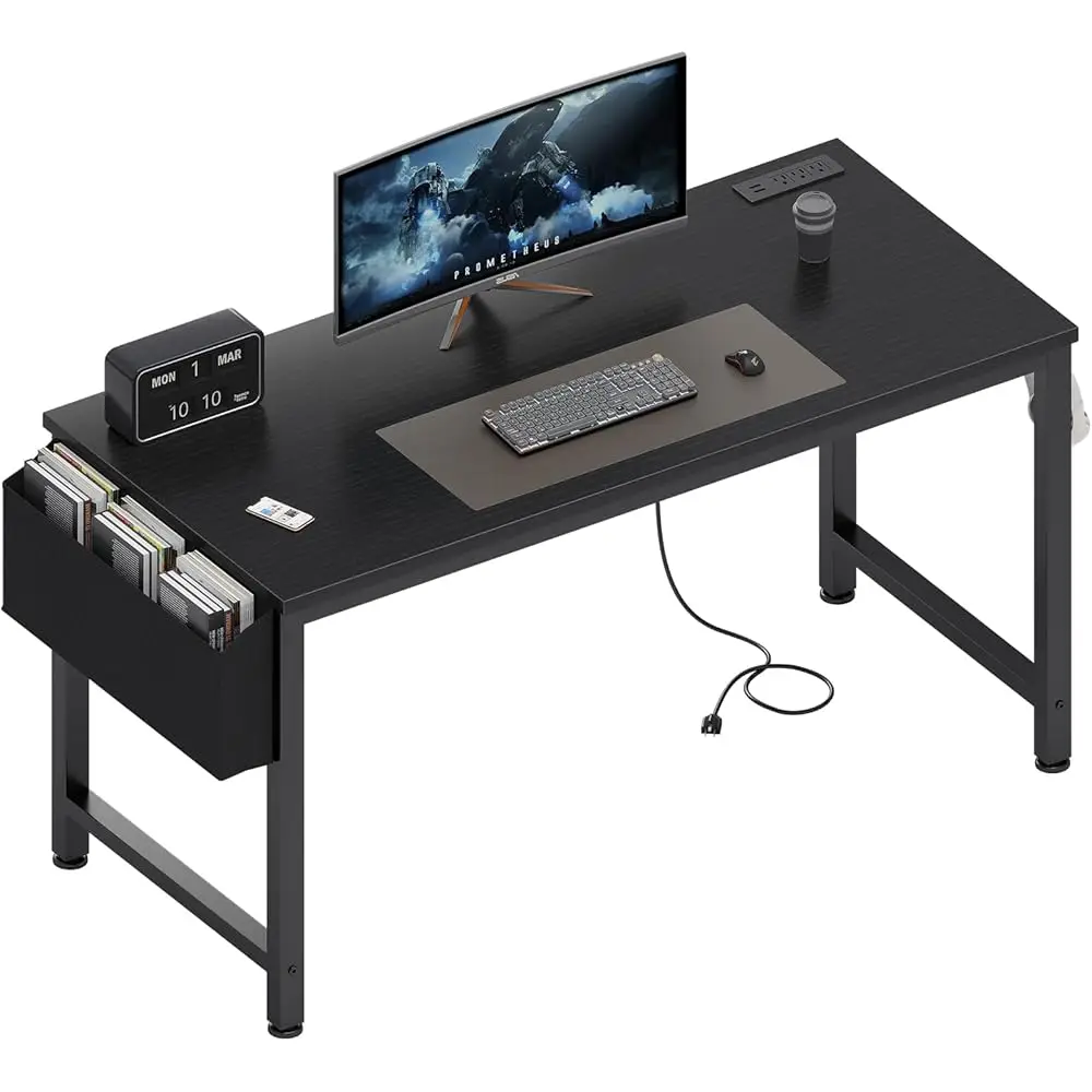 Gaming Desk With Power Outlet, 47 H Teen Study Table Home Office Work Writing Computer Desks With Charging Station Outlets 
Gaming Desk With Power Outlet, 47 H Teen Study Table Home Office Work Writing Computer Desks With Charging Station Outlets