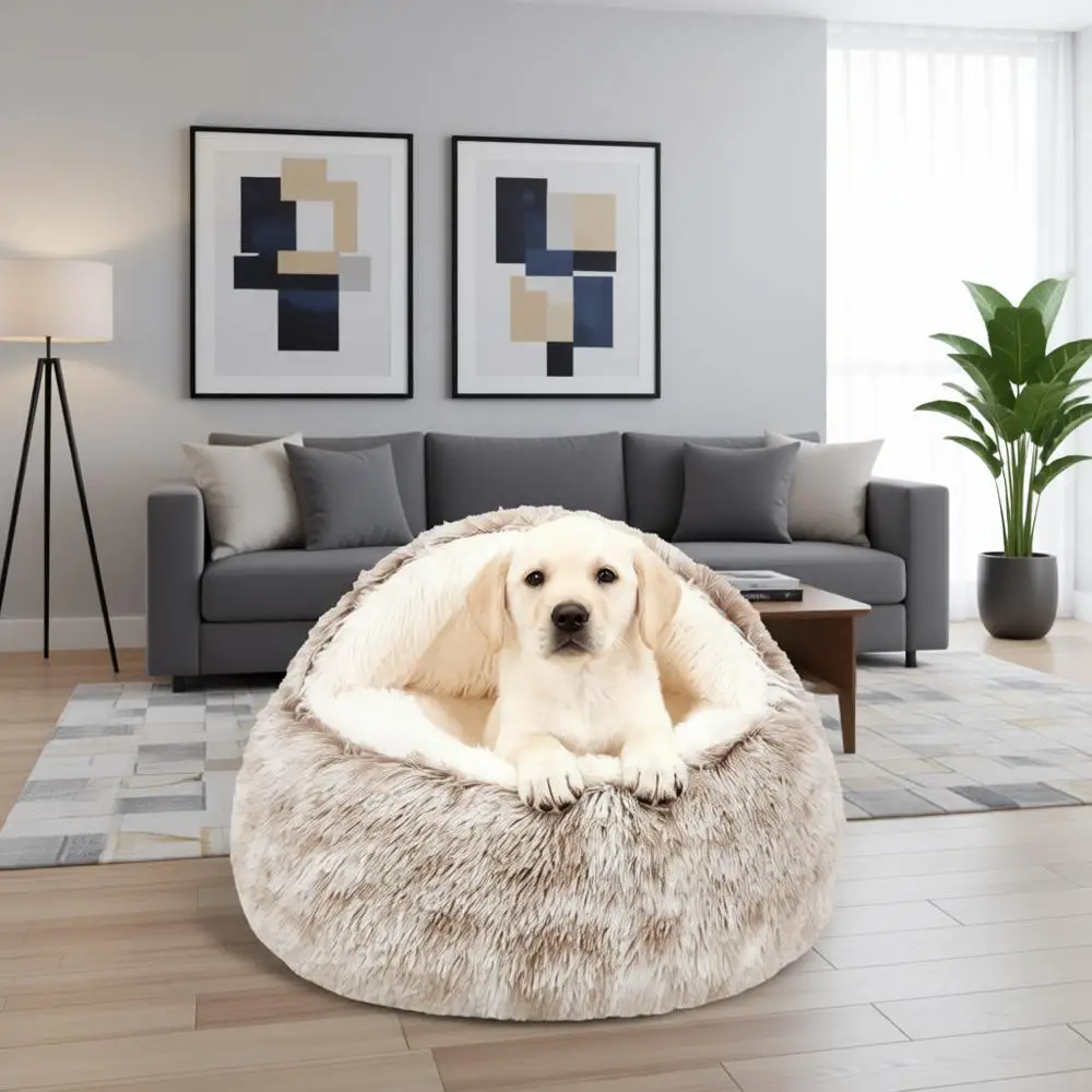 Calming Dog Beds & Cat Cave Bed, Removable Washable Round Beds for Small Medium Pets, Anti-Slip, Improved Sleep, 15-25 lbs, Medi
Calming Dog Beds & Cat Cave Bed, Removable Washable Round Beds for Small Medium Pets, Anti-Slip, Improved Sleep, 15-25 lbs, Medi