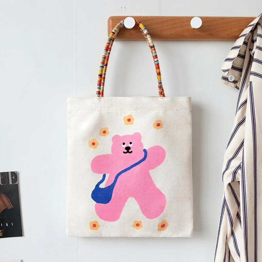 Polyester Travel Bag Thickened Cartoon Print Tote Bag Student Casual Bag Spacious For Casual Dating School Commuting Short Trips
Polyester Travel Bag Thickened Cartoon Print Tote Bag Student Casual Bag Spacious For Casual Dating School Commuting Short Trips