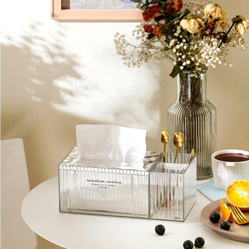 Transparent and luxurious paper towel box, living room, home creative paper drawer, desktop coffee table, remote control
Transparent and luxurious paper towel box, living room, home creative paper drawer, desktop coffee table, remote control