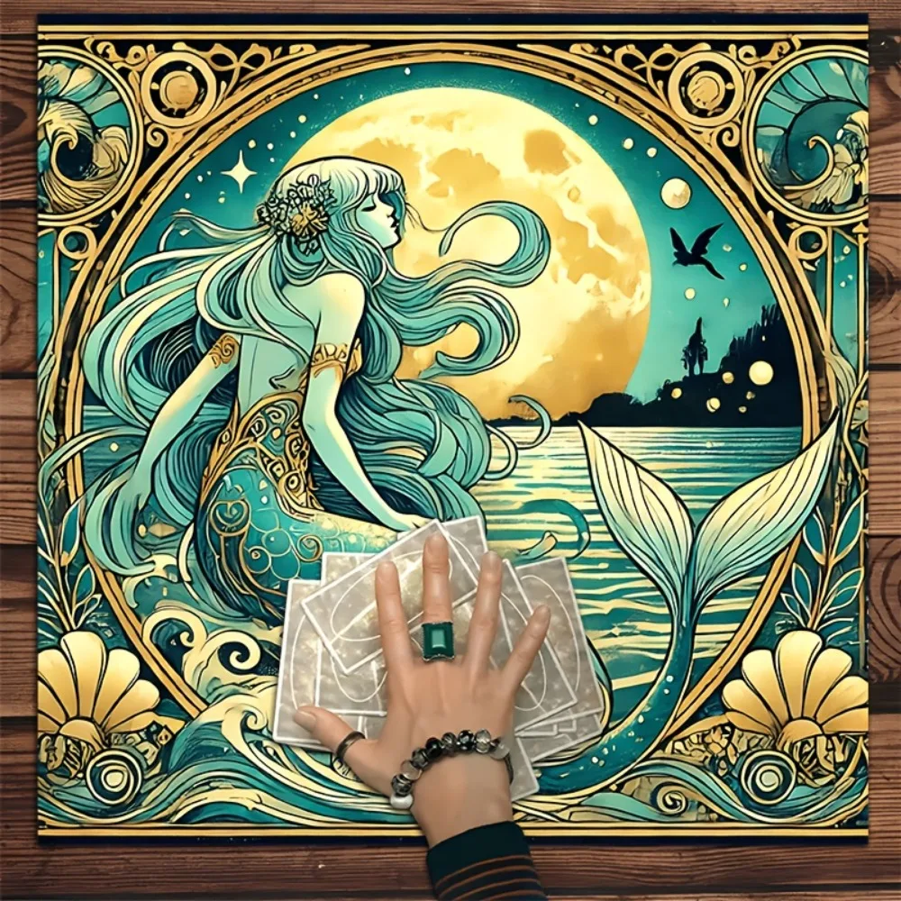 Art Nouveau Mermaid Moon Gold Tapestry Tablecloth Multiple Sizes HD Sublimation Print Sea Witch 100 Polyester Washable Tarot
Art Nouveau Mermaid Moon Gold Tapestry Tablecloth Multiple Sizes HD Sublimation Print Sea Witch 100 Polyester Washable Tarot