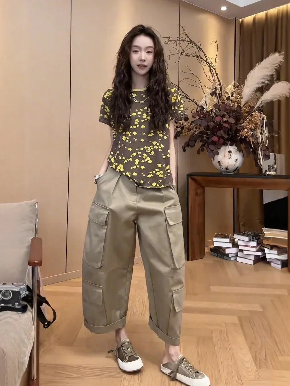 Summer Casual Fashion Set Women's Large Size Floral Short Sleeve T-Shirt Workwear Wide Leg Pants Anti-Aging Leisure Set
Summer Casual Fashion Set Women's Large Size Floral Short Sleeve T-Shirt Workwear Wide Leg Pants Anti-Aging Leisure Set
