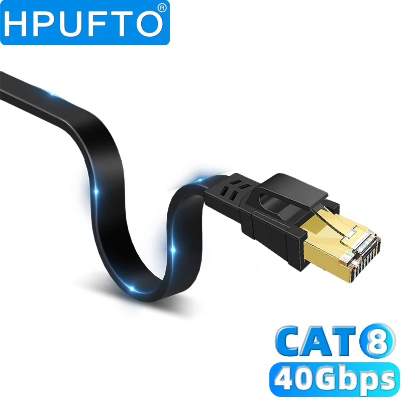 Ethernet-кабель Cat8, 40 Гбит/с, 2000 МГц, высокопроизводительный патч-корд, плоский черный RJ45 для игр и высокоскоростной сетевой кабель CAT8
Ethernet-кабель Cat8, 40 Гбит/с, 2000 МГц, высокопроизводительный патч-корд, плоский черный RJ45 для игр и высокоскоростной сетевой кабель CAT8