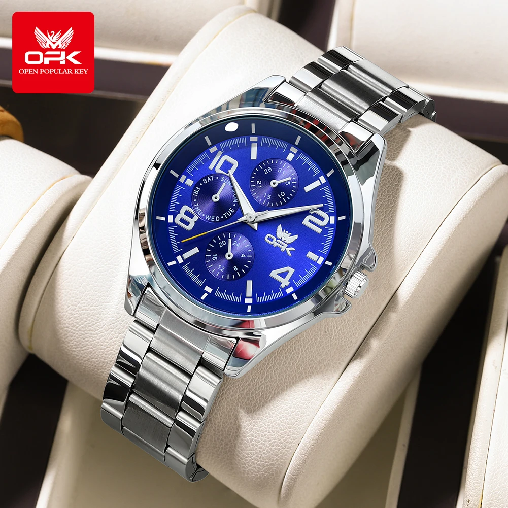 OPK 6017 Classic Mens Watch Original Quartz Movement Round Chronograph Dial Watch For Man Unique Waterproof Luminous Watch
OPK 6017 Classic Mens Watch Original Quartz Movement Round Chronograph Dial Watch For Man Unique Waterproof Luminous Watch